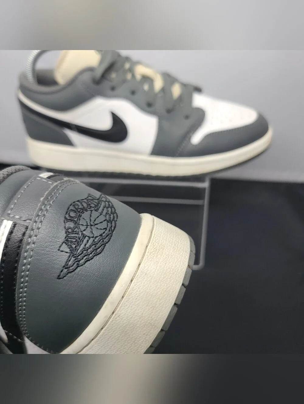 Air Jordan 1 Low GS 'Iron Grey Black' 553560-152 Youth size 7Y